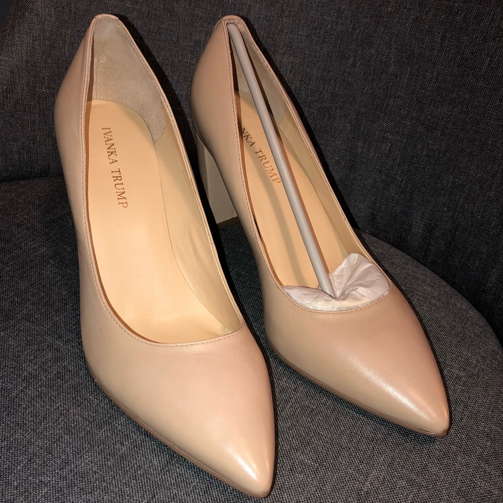 Light Brown Leather Heels - Brand New